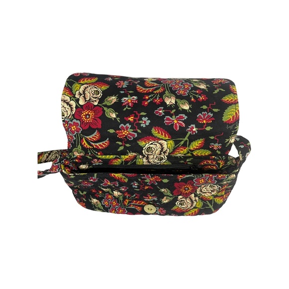 Vera Bradley Anastasia Pattern Black Red Cream Floral Jilly Purse Retired - Picture 3 of 10